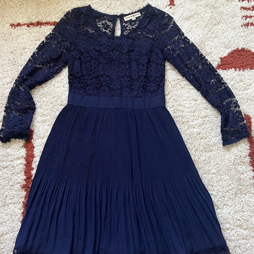 Lacy, navy dress -- size S